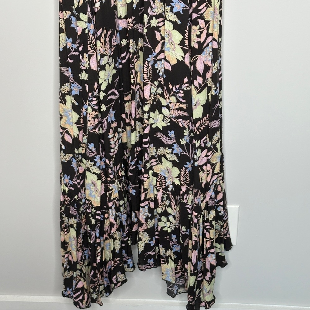 Free People Heat Wave Floral Print High/Low Dress Midnight Combo NWT Size Medium - Picture 10 of 15